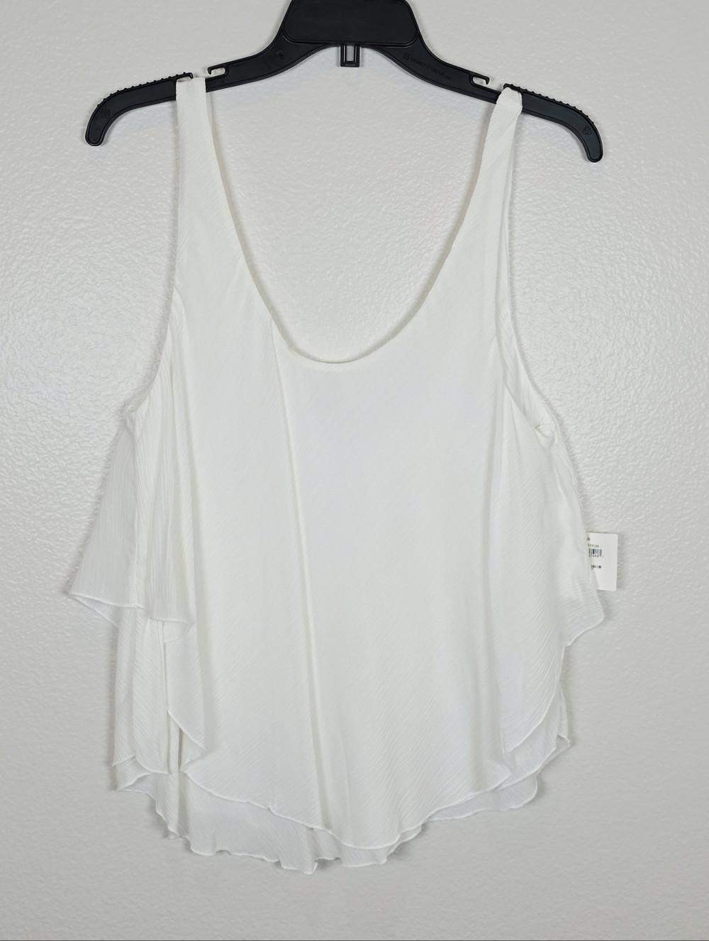 BP. White Oversized Double Layered Crinkle Tank Top S Festival Boho Y2K C220